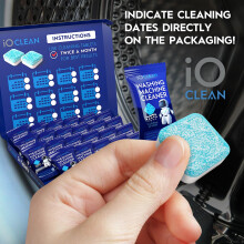 iO CLEAN Washing Machine Cleaner Descaler Tablets, 24 Count (1 Year Supply)