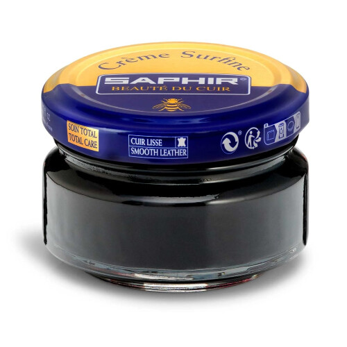 Saphir Cream Surfine Shoe Polish Black Size: 16 1