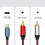 USB C til 2 lydkabel type han til tablet, højttaler, forstærker, tv, 1M 3