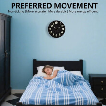 Glow in the Dark Wall Clock Non Ticking,10 Inch Silent Wall Clocks Battery Operated,Round Night Light Analog Clock