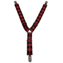 (S, red and black plaid) Pet Nappy AntiSlip Suspenders Adjustable Elastic Diaper Belly Band Dog Supplies [jkw]