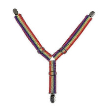 (M, Color stripe) Pet Nappy AntiSlip Suspenders Adjustable Elastic Diaper Belly Band Dog Supplies [jkw]