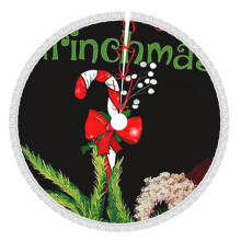 Jupe de sapin de Noël Grin-Ch 91 cm (36 pouces), tapis de sapin pour les fêtes d'hiver, jupe de sapin pour décorations de Noël rustiques