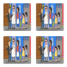 Péintéireacht stáin Anime Bob's Burgers - ceithre cinn feistithe, ealaín bhalla maisiú balla seomra folctha seomra leapa seomra suí maisiú-8x8