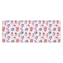 Ceap Méarchláir Rubair An-Mhór Hello Kitty, Cearnógach, Uiscedhíonach, Oiriúnach do Mhaisiú Deisce, Gabhálais Deisce, 12x31.5 orlach