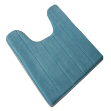 Tapis de toilette TureClos en coton à mémoire de forme en U, antidérapant et élastique.