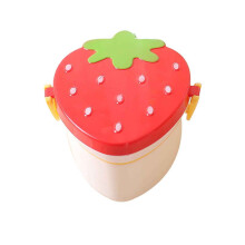 Liquidation YOBOLK ! Boîte à bento alimentaire à 2 compartiments, jolie boîte à lunch pour enfants à motif fraise avec fourchette et cuillère,
