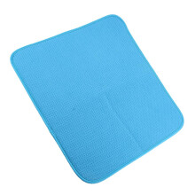 Tapis d'égouttage en microfibre pour vaisselle et verres, 40,5 x 45,5 cm, bleu