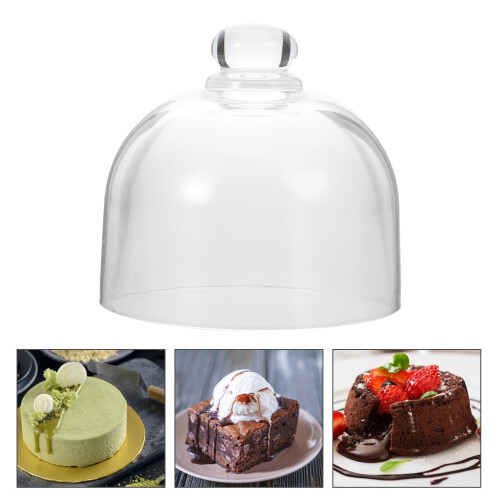 Glaskagefad med kuppelformet låg til dessertdisplay og nøgleholder 1