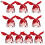 Dengjunhu20Pcs Χριστουγεννιάτικες τσάντες δώρων με σχέδιο κόμπων, τσάντα δώρων 2