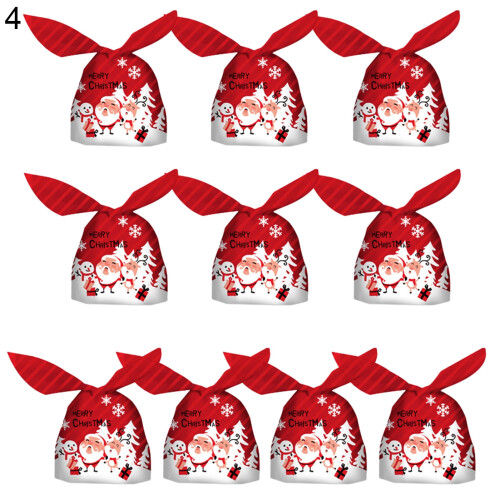 Dengjunhu20Pcs Χριστουγεννιάτικες τσάντες δώρων με σχέδιο κόμπων, τσάντα δώρων 1