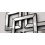 2X Black Art Deco Mirrored Wall Art Plastic 40x3Cm 5