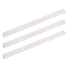 Clear Plastic Straight Edge Ruler 40 cm 3 pcs
