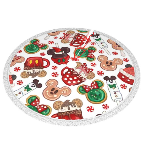 Φούστες χριστουγεννιάτικου δέντρου Mickey Mouse 48" ιντσών, χαλάκι χριστουγεννιάτικου 1