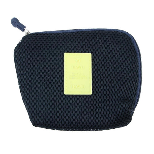Electronics Organizer Shockproof Travel Cable Storage Bag Small Accessories Case Dark Blue