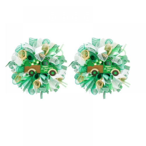 Couronne de la Saint-Patrick en forme de trèfle (2 pièces) 40 cm / 15,7 pouces