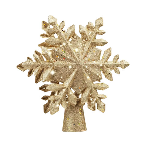 Projecteur LED en forme de flocon de neige pour sapin de Noël
