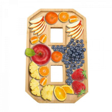 (I) Number Tray Fruit Cheese Platter Vegetable Food Tray Birthday Party Snack
