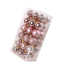 Ensemble de 36 boules de Noël génériques à suspendre, décorations pour la maison, les fêtes et les mariages, 40 mm, 36 pièces par boîte.