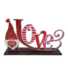Décoration de table en bois pour la Saint-Valentin - Panneau en bois « Je t'aime plus », cadeau romantique, décoration de table à faire