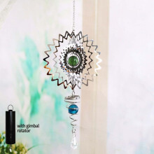 Carillon éolien en acier inoxydable Kinetic3D en métal pour la décoration intérieure et extérieure du jardin