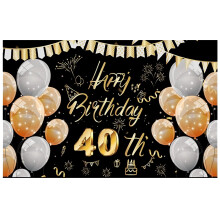 40th Birthday Banner Indoor Outdoor 43x71 Inch
