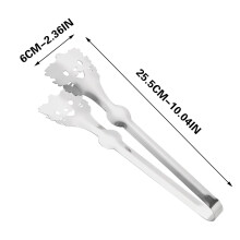 Pinces de cuisine 25 cm (10 pouces) en acier inoxydable, pinces alimentaires rétractables pour paner, steak, chili, poulet, côtelettes.