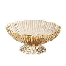 Coupe à fruits décorative DOMELAY avec trous d'égouttage, porte-collations pour salon, marron