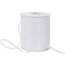 1/4" (6,35 mm) breites, 500 Yards (457 m) langes, glitzerndes, transparentes Organzaband, weiß – perfekt für Hochzeiten, Gastgeschenke,