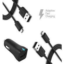 ZTE nubia Z11mini S Oplader Snelle Type-C USB 2.0 Kabelset compatibel met TruWire - 1 snelle autolader + 2 Type-C kabels