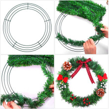 Couronne Yakbaofuo pour porte d'entrĂ©e, couronne ronde en forme de cĹ“ur de 30 cm, structure mĂ©tallique, dĂ©coration intĂ©rieure et extĂ©rieure Ă