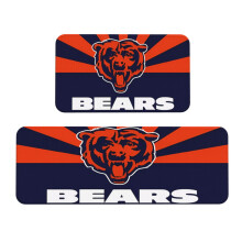 Tapis de cuisine en velours cristal avec logo de l'équipe de football des Bears (lot de 2), antidérapant et absorbant, pour la maison, la chambre