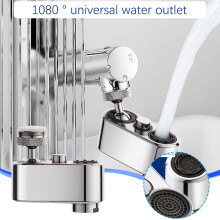 Robinet universel pour lavabo, bras robotisé d'extension avec rotation de l'eau et levage à 1080