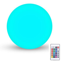 Boule lumineuse LED pour piscine, 15/20/30 cm, 16 couleurs RGB, intensité réglable, télécommande, rechargeable, étanche IP65, compatible avec la