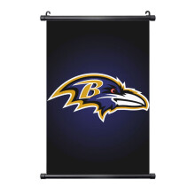 Tableau mural personnalisé en PVC noir à l'effigie de l'équipe de football des Ravens, disponible en plusieurs tailles, compatible avec la