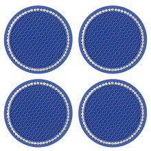 Sous-verres de voiture Specollect, en silicone antidérapant orné de strass, universels pour femmes et filles (lot de 4).