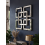 2X Black Art Deco Mirrored Wall Art Plastic 40x3Cm 2