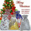 (Blue-24*32cm) 10x Christmas Sacks Reusable Large Xmas Gift Bags Drawstring Wrap Present Bag 1