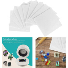 100 Fogli di Carta per Forni A Microonde, Carta per Scaffali, Carta Isolante In Fibra Ceramica da 4,7 Pollici, Coperta In Fibra Ceramica