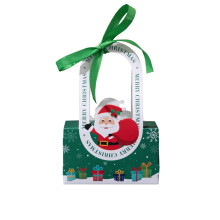 Christmas candy packaging box with bow ribbon 1 piece