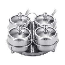 Ensemble de pots à épices en acier inoxydable Poaug304 - Compatible avec les organisateurs de cuisine, les pots à épices de type pont et les