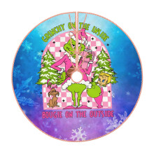 Jupe de sapin de Noël Le Grinch, Décoration de Noël pour la maison, Tapis de sapin doux pour décorations de Noël 36