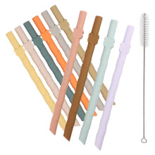 Washranp Kids Silicone Straws Food Grade 10pcs