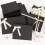 Black Cloth Gift Boxes with Lids 11x8.5x1.5 in (6 pcs) 5