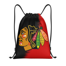 Geantă cu șnur Blackhawks Classic, pliabilă, sport, fitness, geantă cu șnur, unisex, geantă de călătorie pentru sporturi de plajă, medie