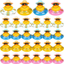 (36 set) 6-36 Set Mini Rubber Ducks in Bulk Summer Rubber Ducky Bathtub Shower Ducks for Baby Shower Car Dashboard Decor