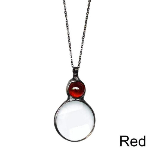 Colar com monóculo decorativo e lupa, presente para pendurar, ferramenta de aumento Z7P7