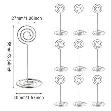 Lot de 10 porte-noms en acier inoxydable avec pince pour photos et notes, idéal pour les mariages, les anniversaires et la décoration intérieure.