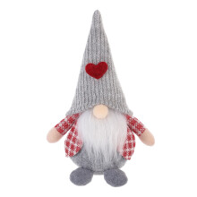 Poupée Lmueinov Cute Braids sans visage, cœur tricoté pêche avec capuche, poupée vieil homme de la forêt, décoration de bureau, décoration de