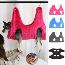 Sele för hängmatta för hundtrimning, sel för kloklippning, hängande hållare för hund, rosa